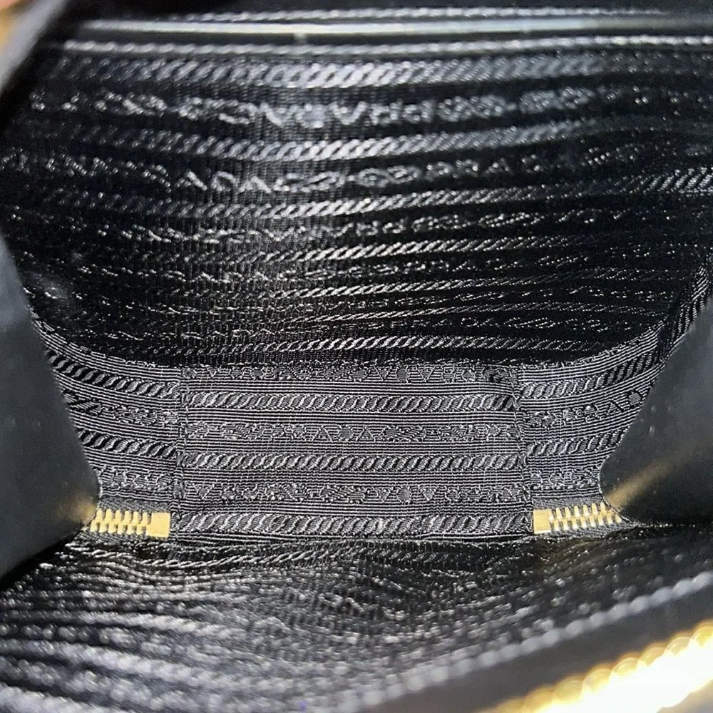 Authentic Prada Black Saffiano Lux Mini Odette Backpack